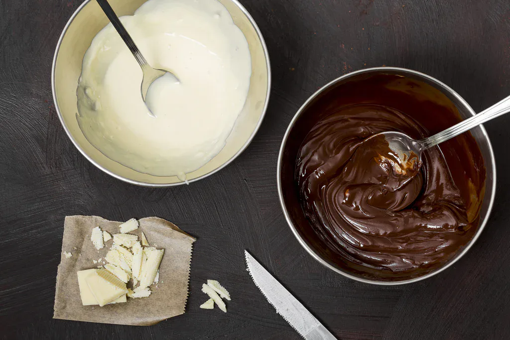 top view chocolate cream