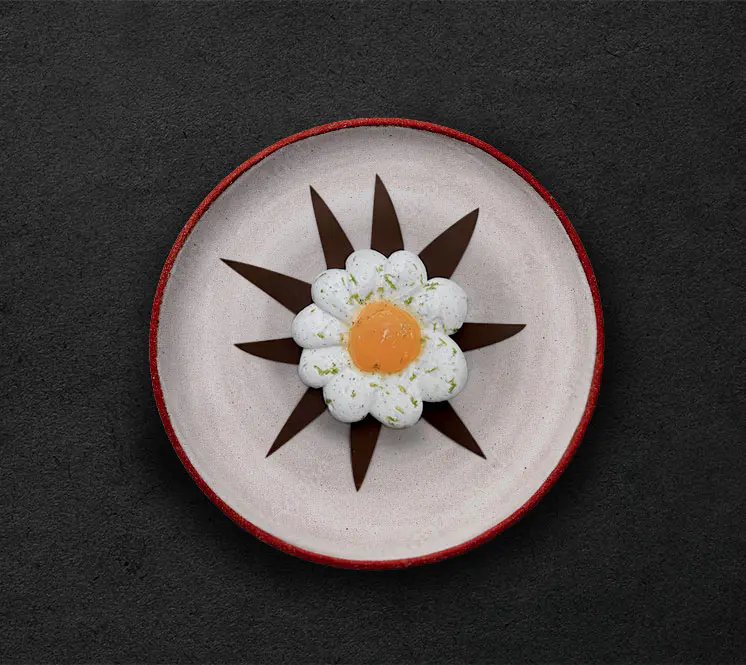 flowercakeonblackbackground