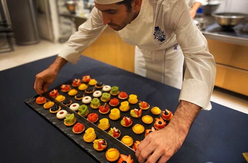 Thomas Albert plating responsible desserts with a balanced, indulgent approach
