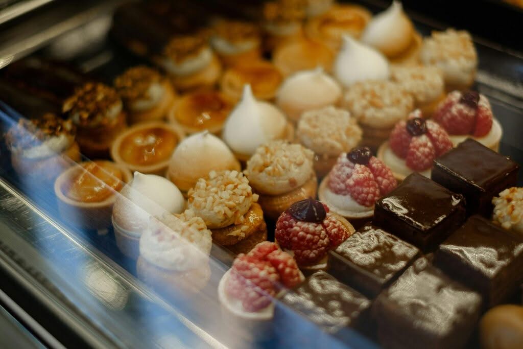 fine pastry plated dessert