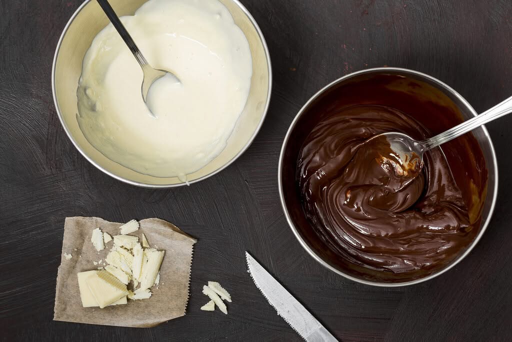 top view chocolate cream
