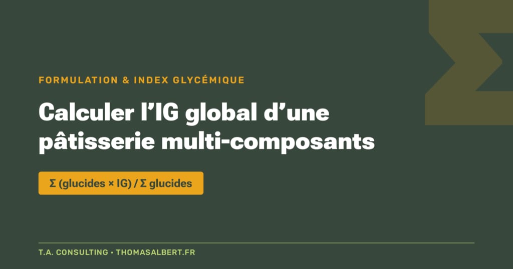 Calculer l’IG global d’une pâtisserie multi-composants : méthode et leviers de réduction