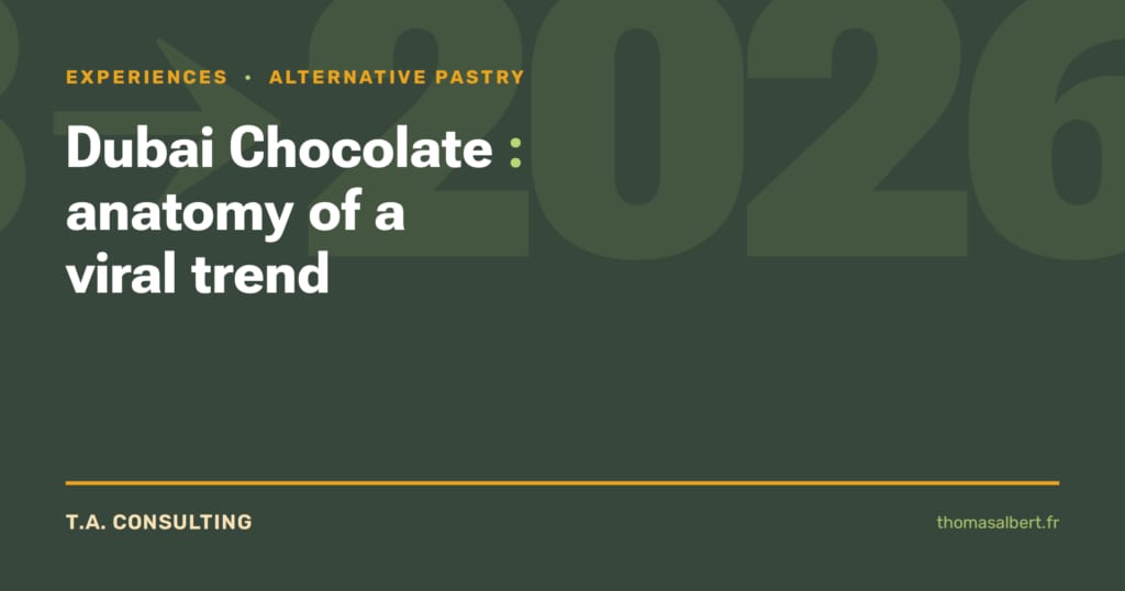 Dubai chocolate, anatomy of a viral pastry trend, T.A. Consulting illustration